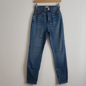 RE/DONE Ankle Zip Super High Rise Skinny Jeans